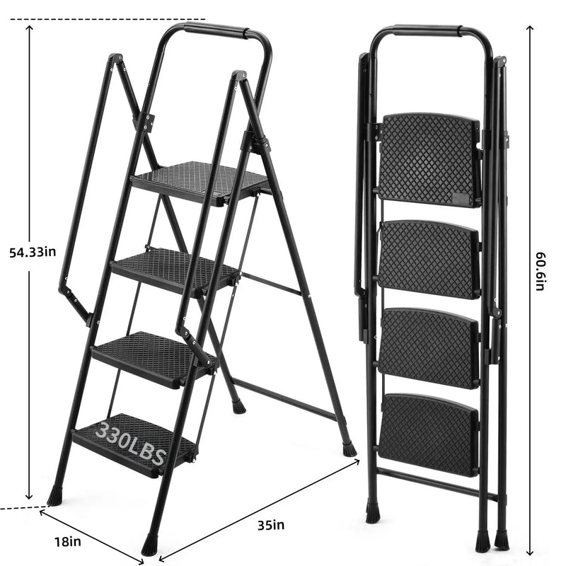 Four Step Ladder - Lightweight Folding Step Stool by HouseOfZazla