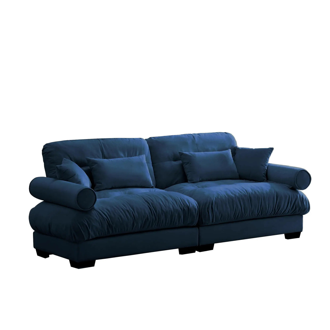 Modern Oversize Sofa With Cloud Like Comfort, Featuring Waist And Throw Pillows by Unique Piece Furniture