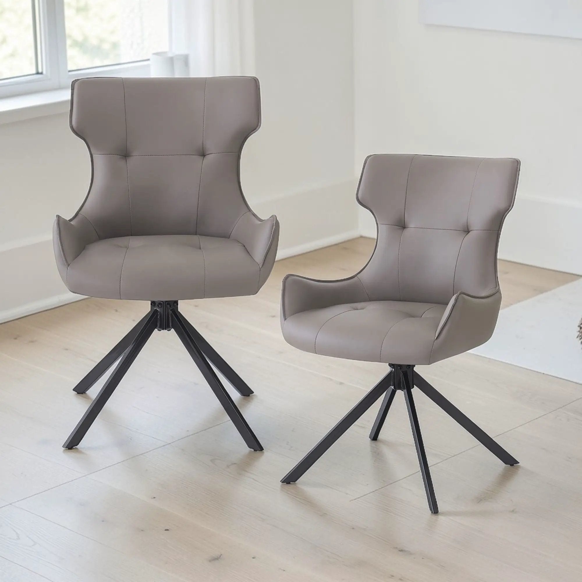 Damita - Side Chair With Swivel (Set of 2) - Camel by HouseOfZazla
