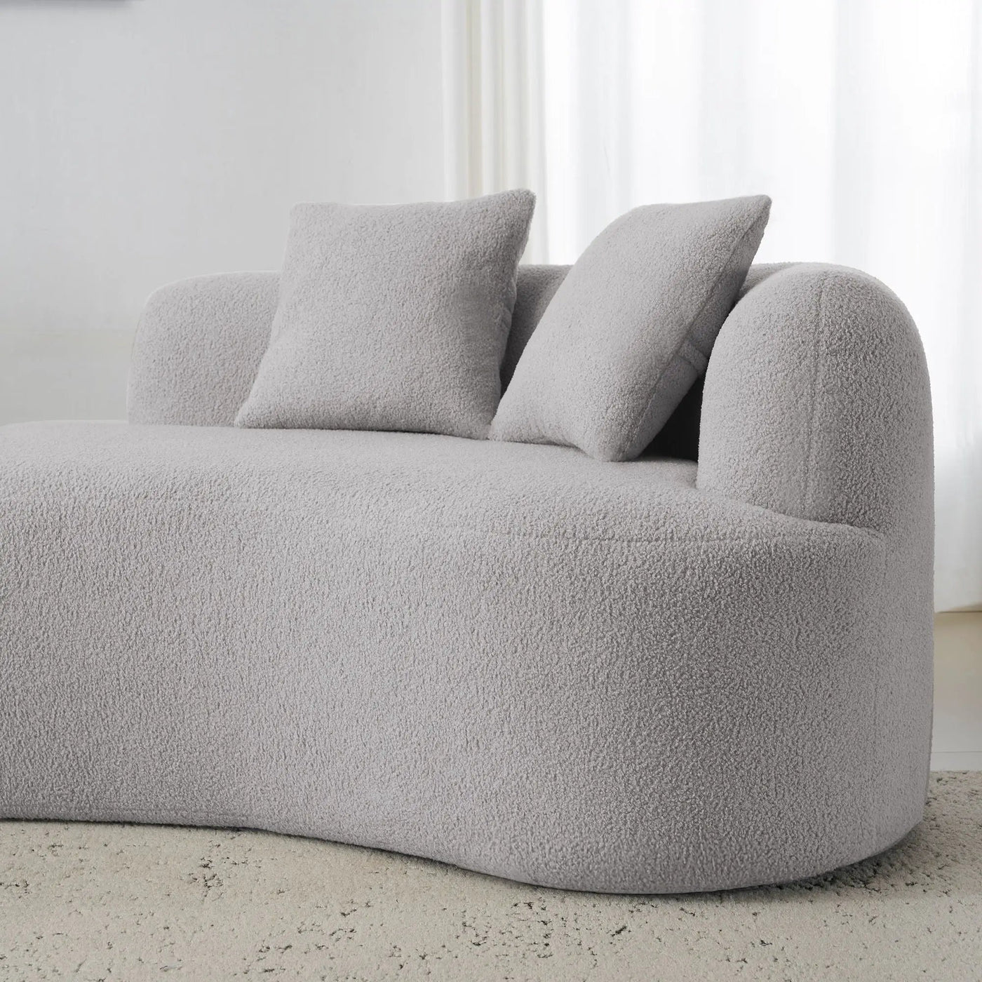Curved 4 Seater Full Compression Sponge Sofa by HouseOfZazla