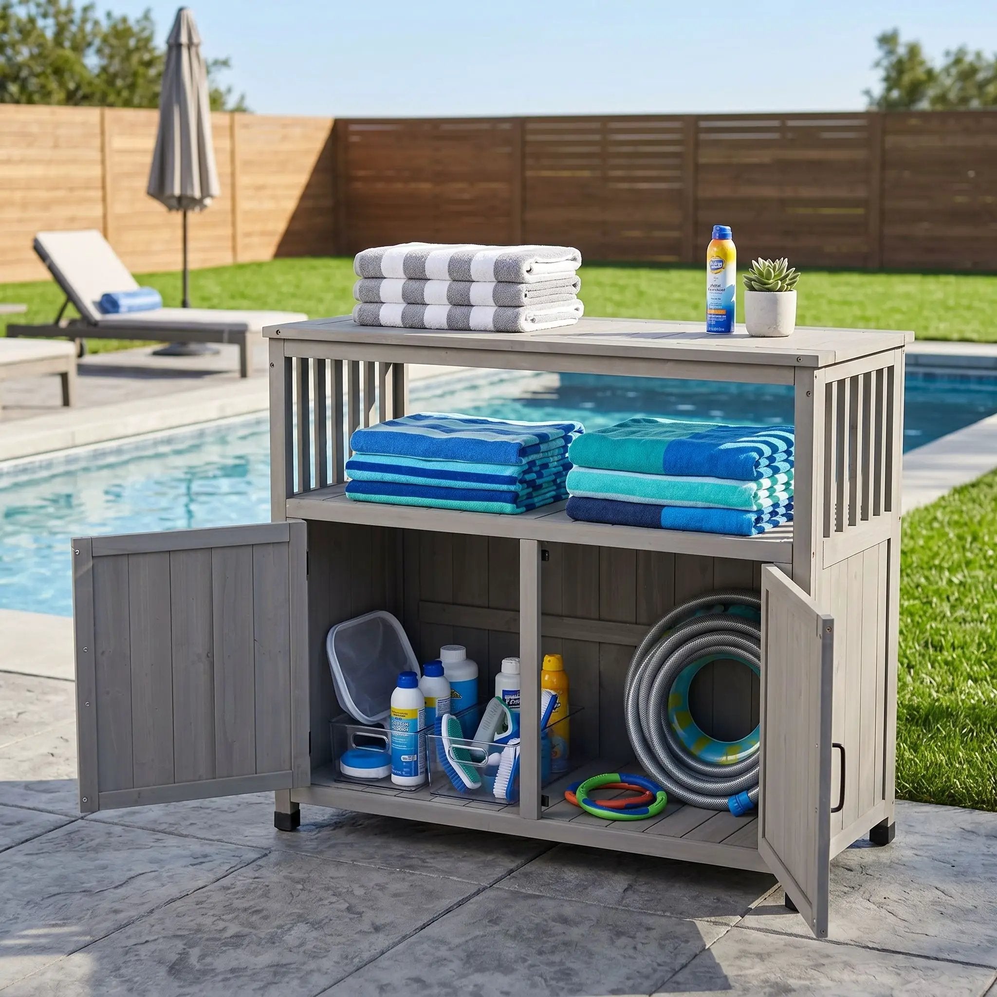Patio Bar Table Set With Storage by Unique Piece Furniture