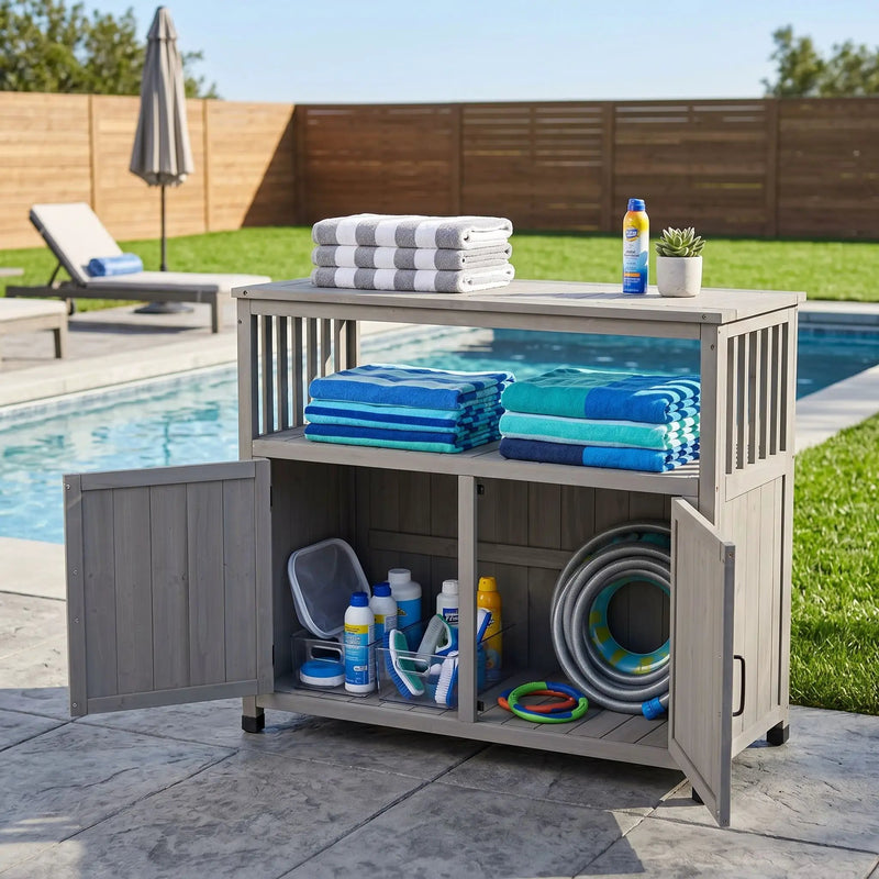 Patio Bar Table Set With Storage by Unique Piece Furniture