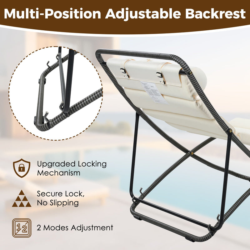 Outdoor Folding Chair With Adjustable Backrest (Set of 2) by HouseOfZazla