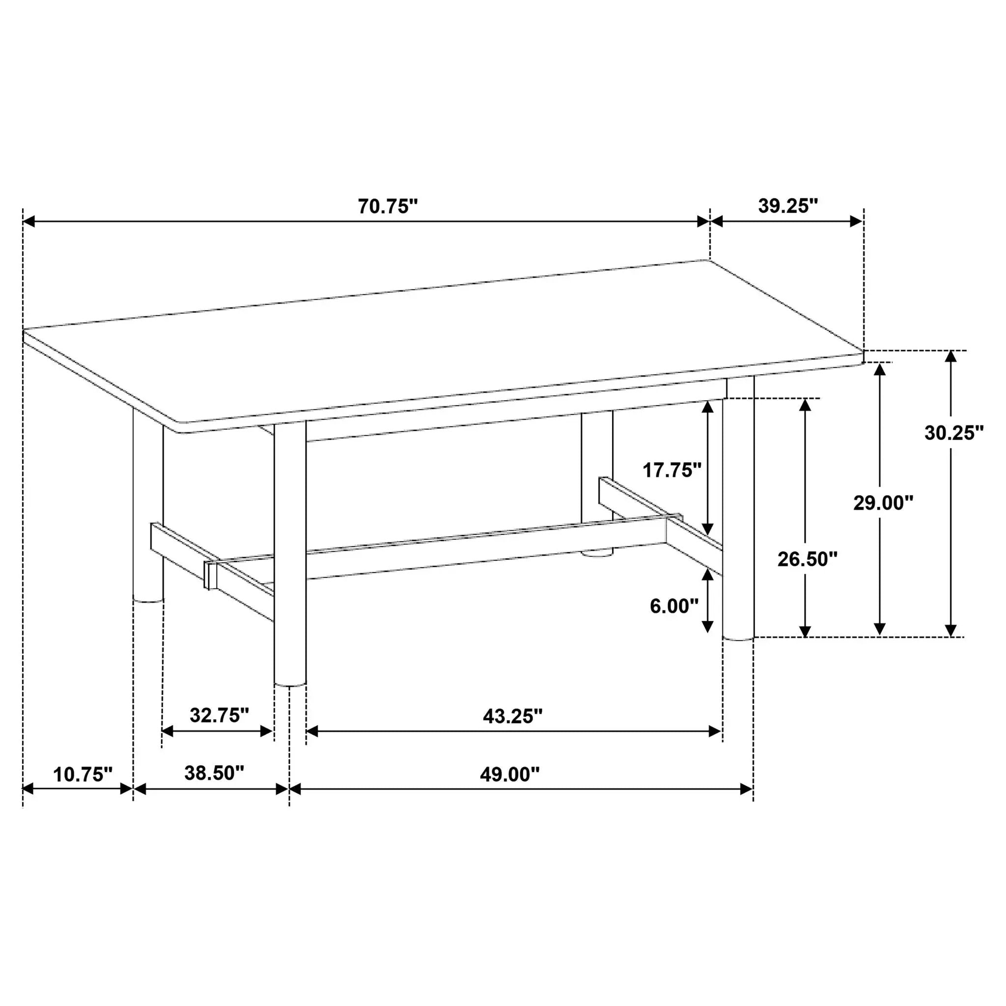 Graham - Rectangular Dining Table - Walnut by HouseOfZazla