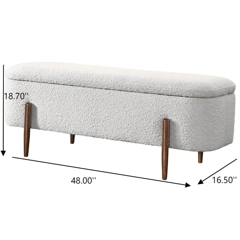 Sarna - Storage Bench - Ivory by Unique Piece Furniture