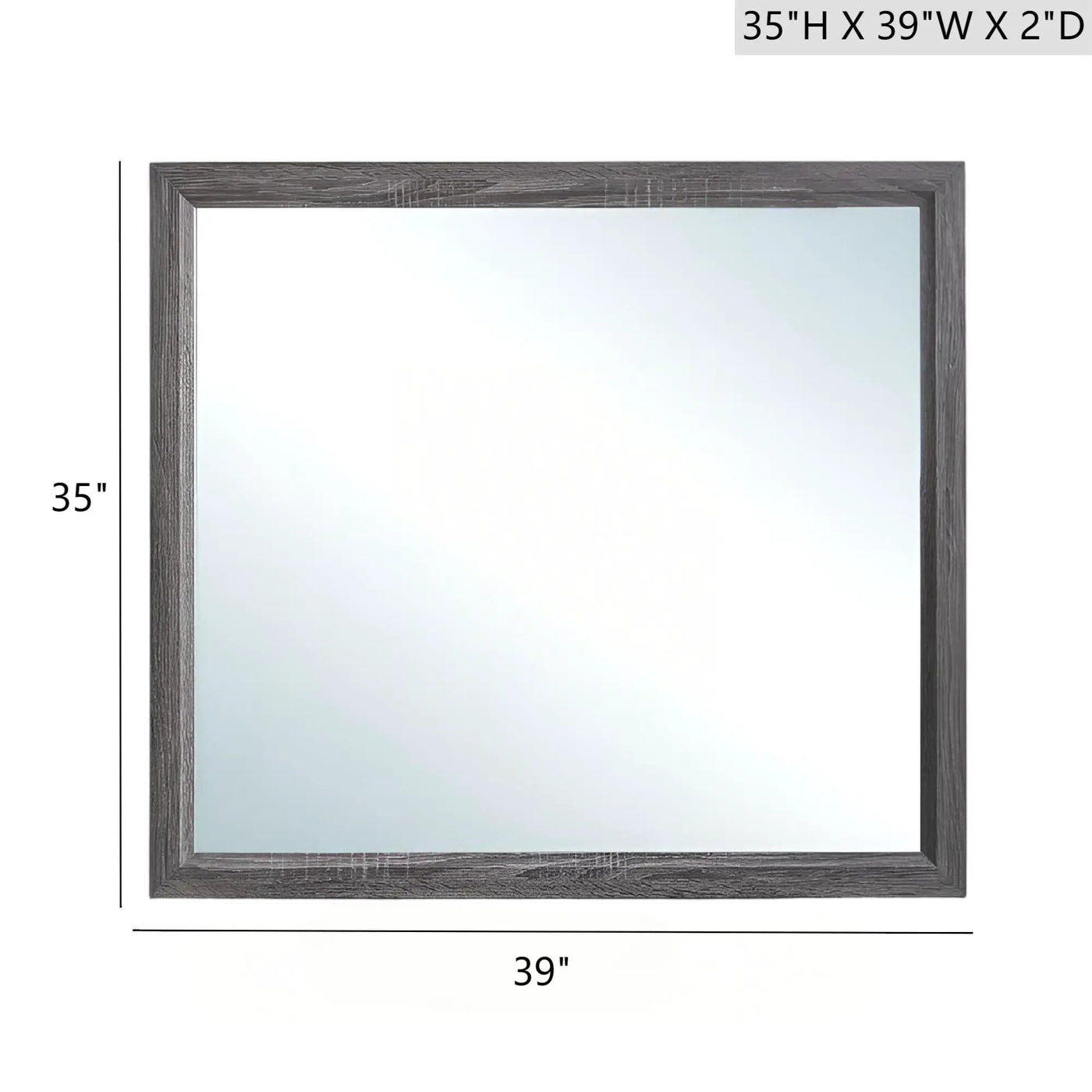 Glasgow - Mirror With Minimalist Design And Low Distortion Glass by Unique Piece Furniture