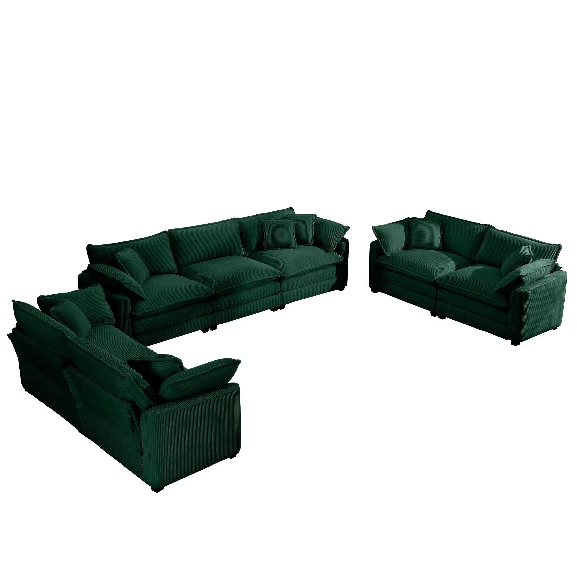 Elegant Oversized Sectional Sofa Set With Deep Seats And Flexible Layout by Unique Piece Furniture