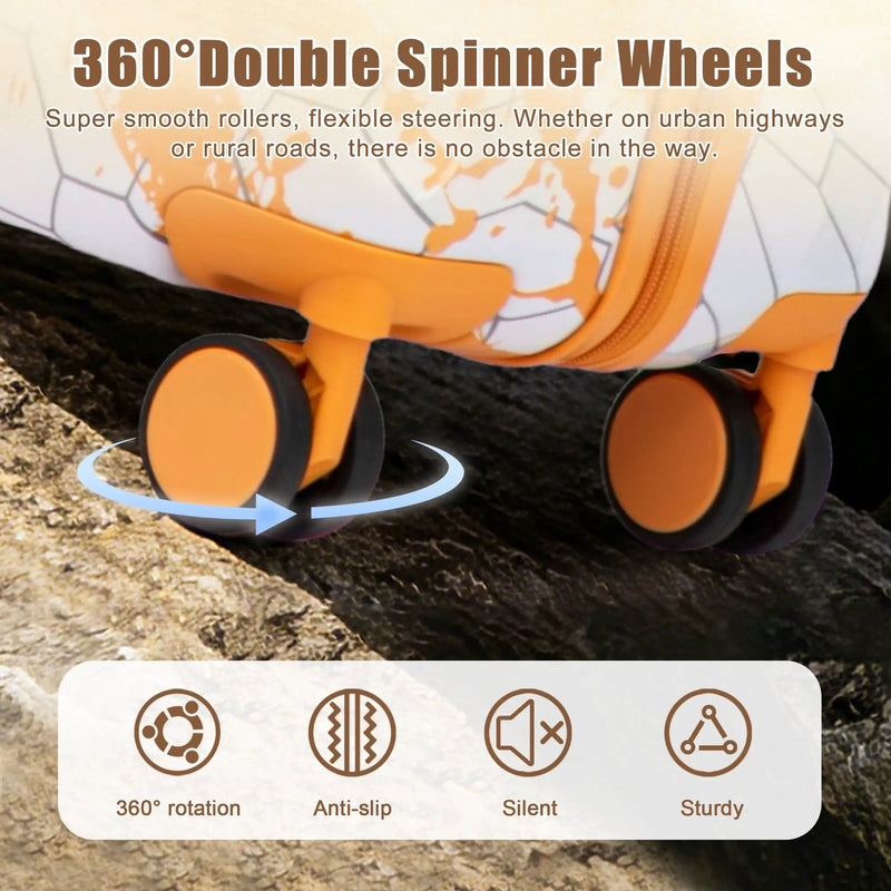 28 Inch PC Spinner Wheel Luggage, Carry-On Suitcase by HouseOfZazla