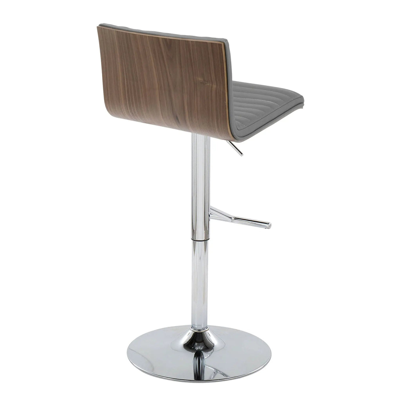 Mason - Contemporary Adjustable Barstool & Swivel With Straight T Footrest (Set of 2) by HouseOfZazla