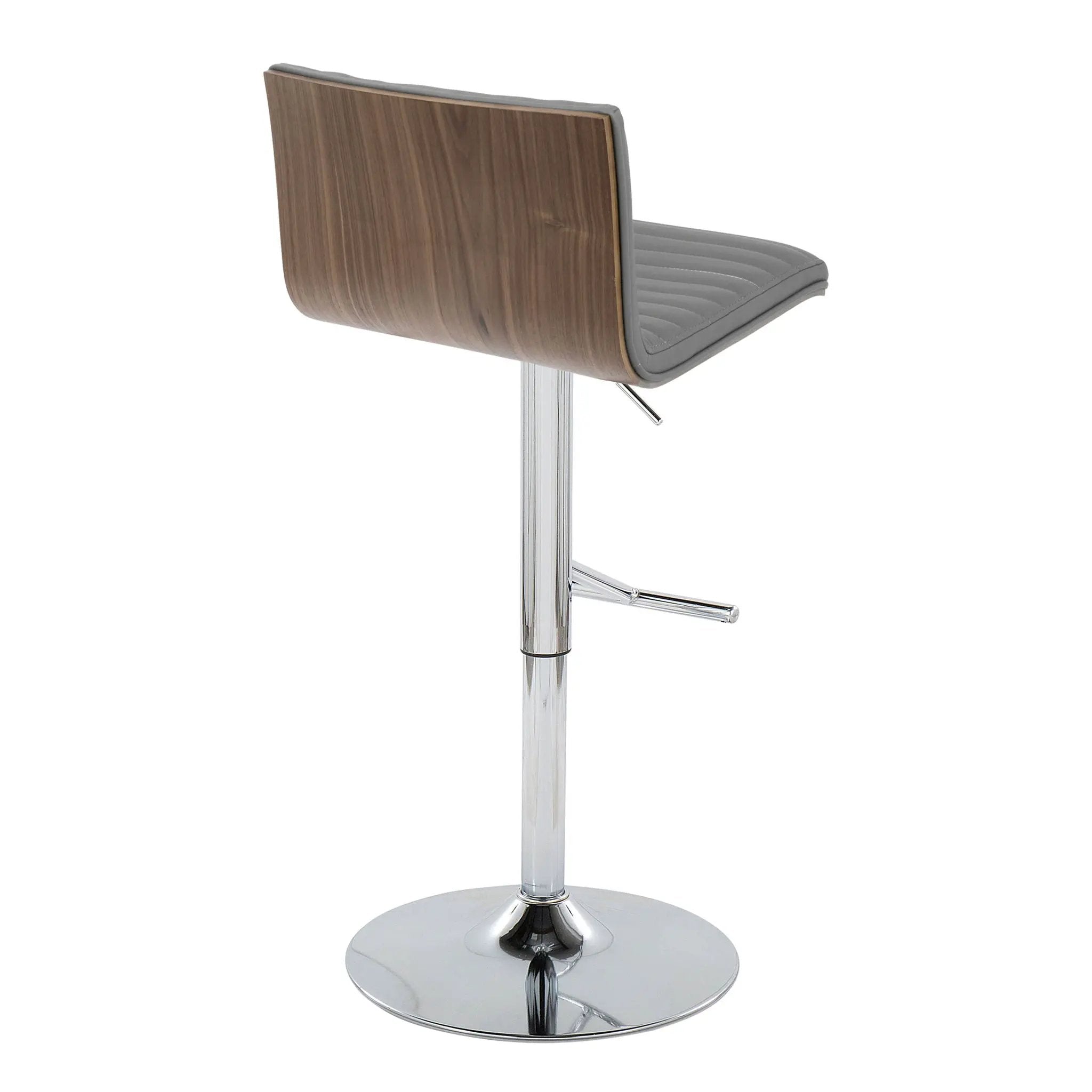Mason - Contemporary Adjustable Barstool & Swivel With Straight T Footrest (Set of 2) by HouseOfZazla