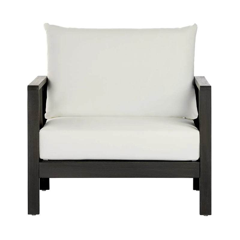 Outdoor Club Chair with Acacia Wood Frame by HouseOfZazla