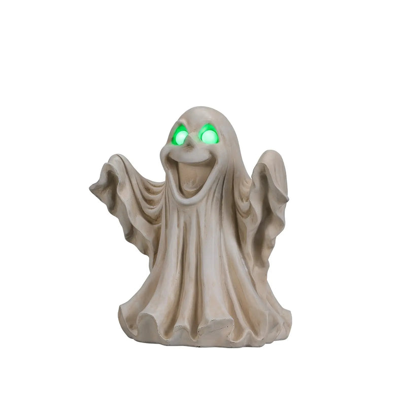 Halloween Ghost Figurine - LED Light Up with Glowing Eyes by HouseOfZazla