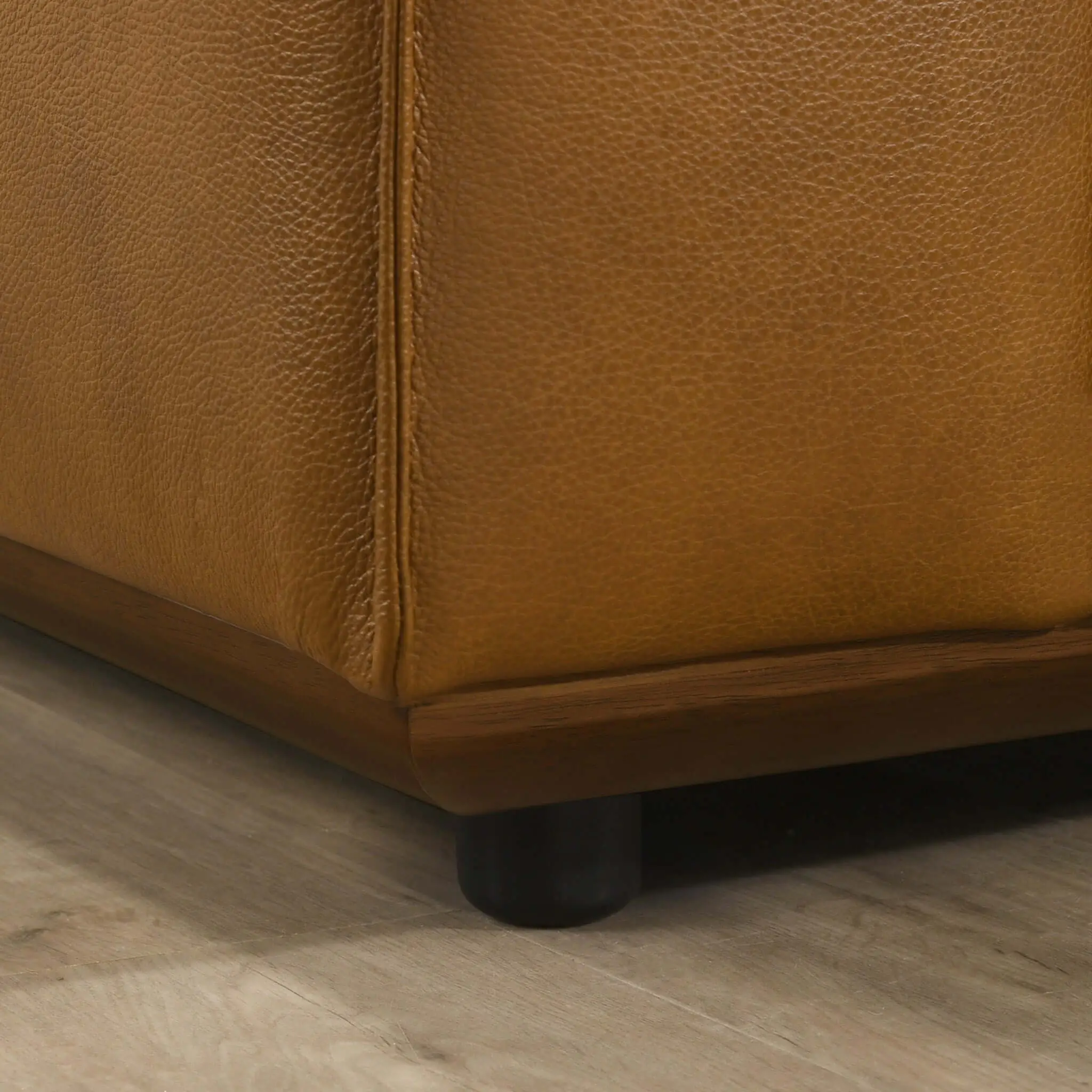 Hanky Genuine Tan Leather Sofa by HouseOfZazla
