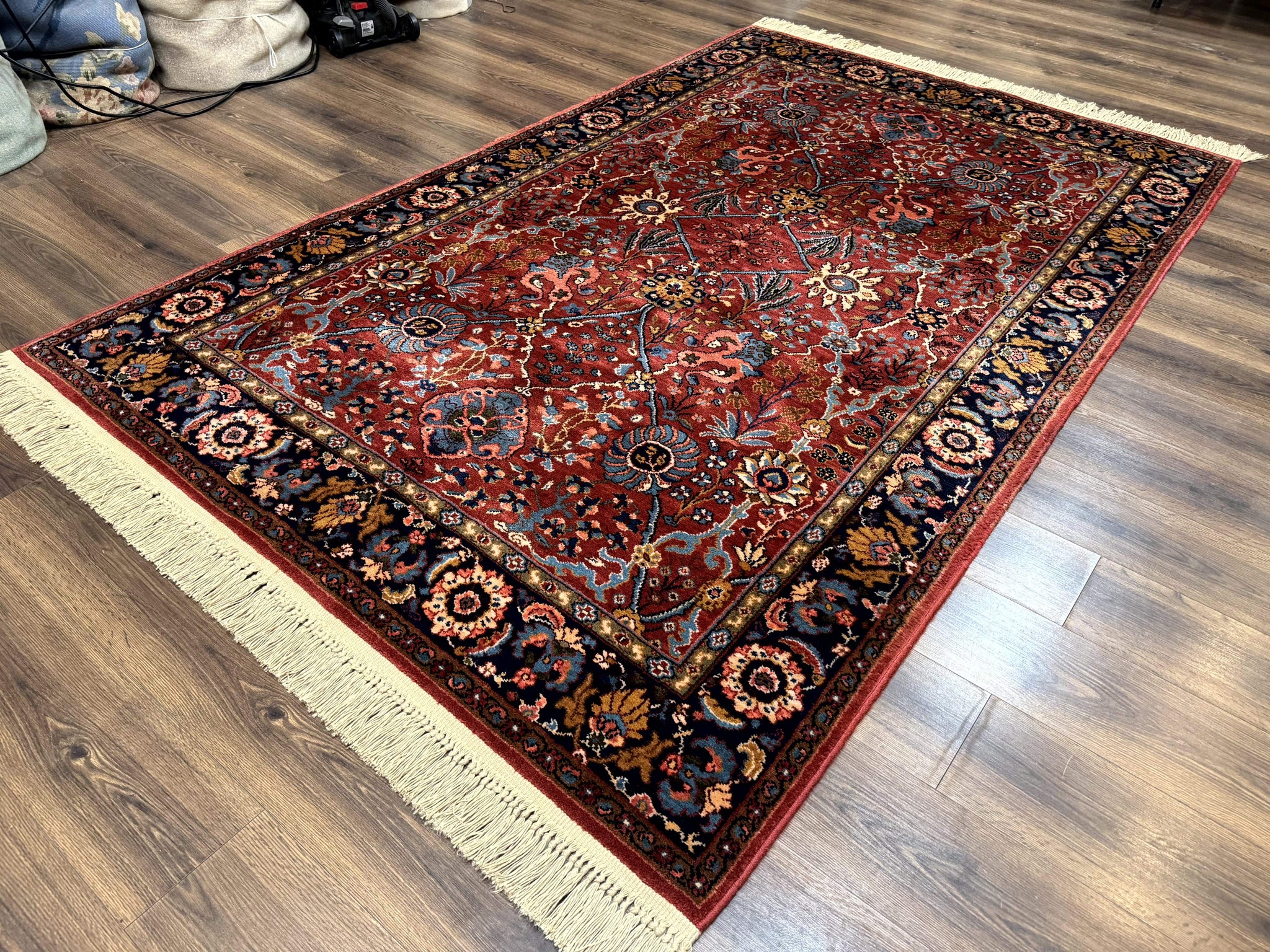 5.9 x 9 Karastan Rug Ispahan #766, Vintage Wool Discontinued Original 700 Series by Jewel Rugs