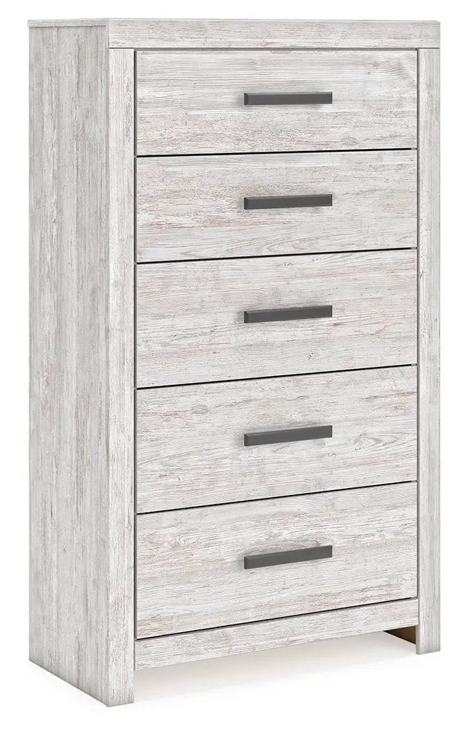 Cayboni - Five Drawer Chest - Whitewash by Unique Piece Furniture