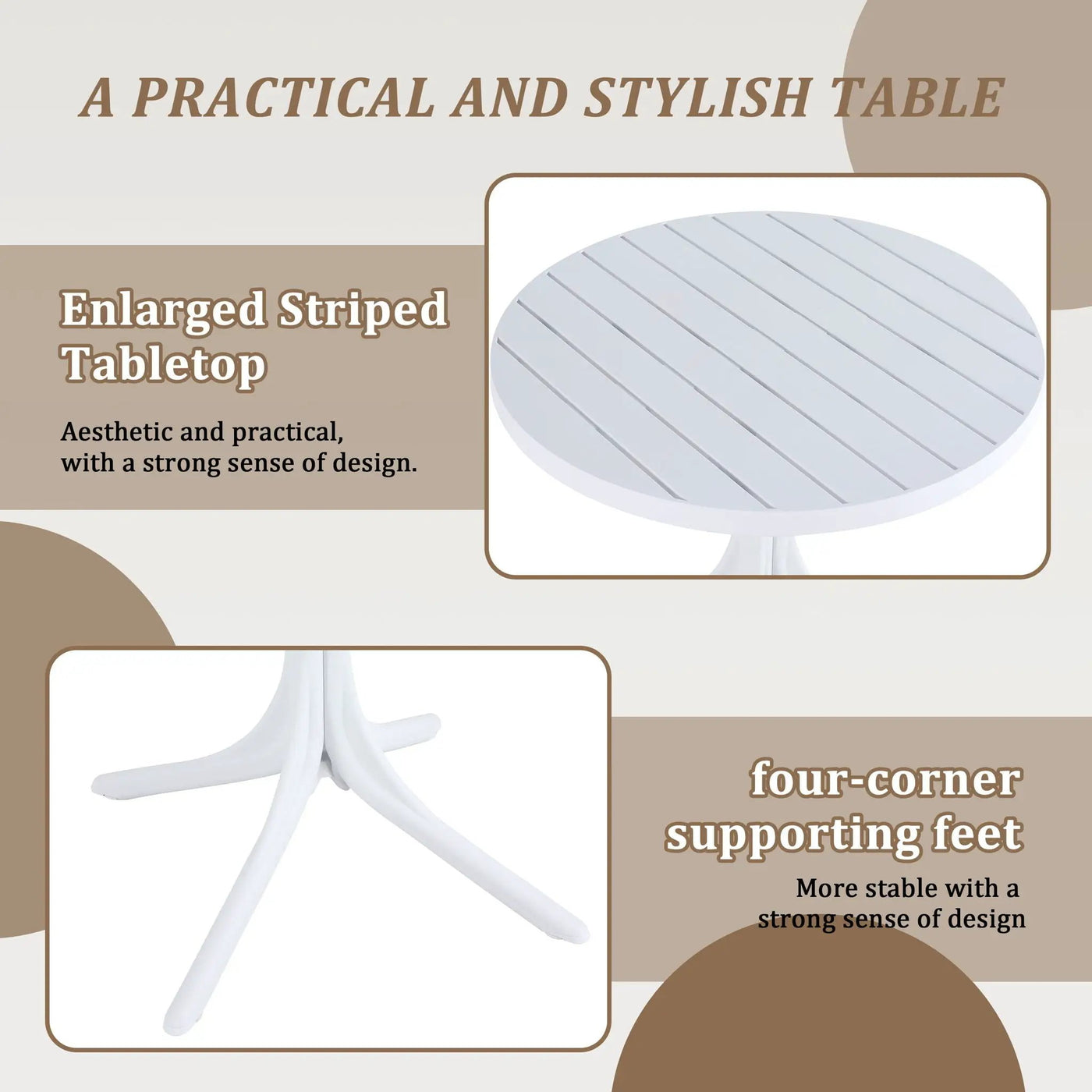 4 Modern Stackable Plastic Armchair Matched With Round Table by HouseOfZazla