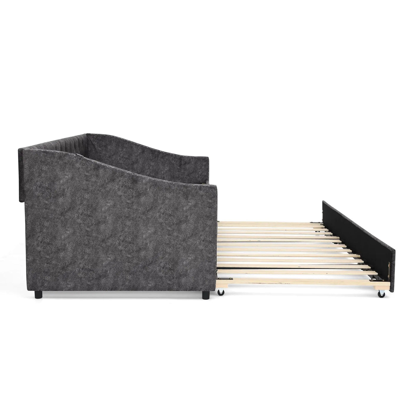 Upholstered Daybed With USB Charging & Pull Out Bed by HouseOfZazla