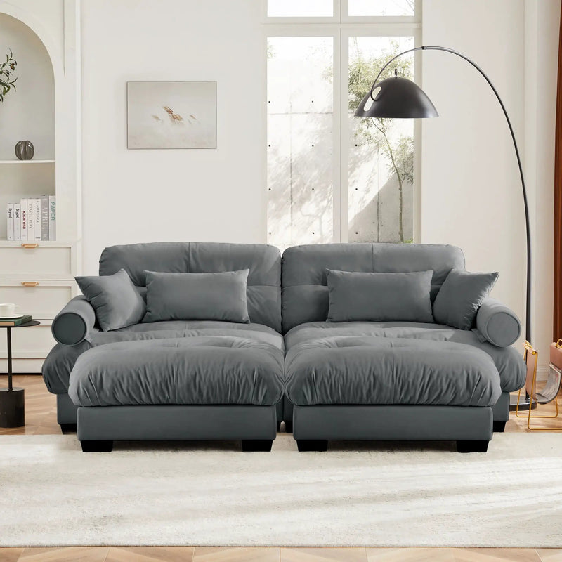 Super Comfort Oversized Modular Sectional Sofa With Movable Ottoman by Unique Piece Furniture