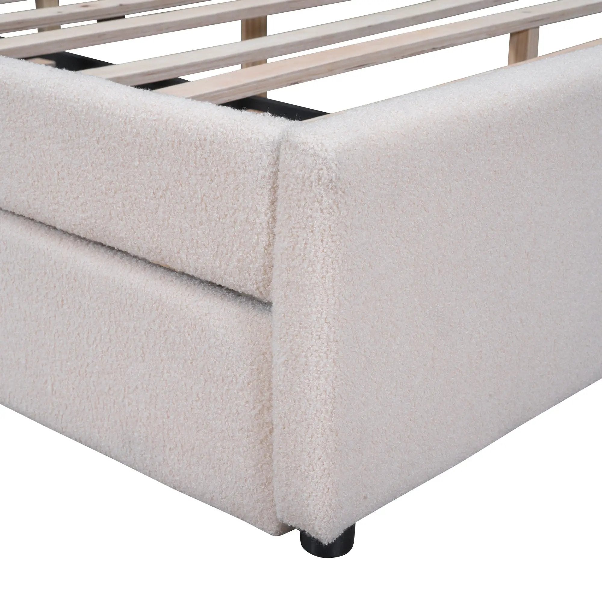 Upholstered Platform Bed With Trundle by HouseOfZazla