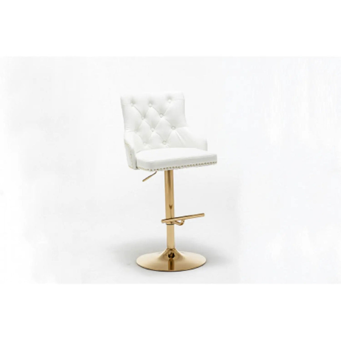 Adjustable Swivel Bar Stool With Nailhead Trim (Set of 2) by Unique Piece Furniture