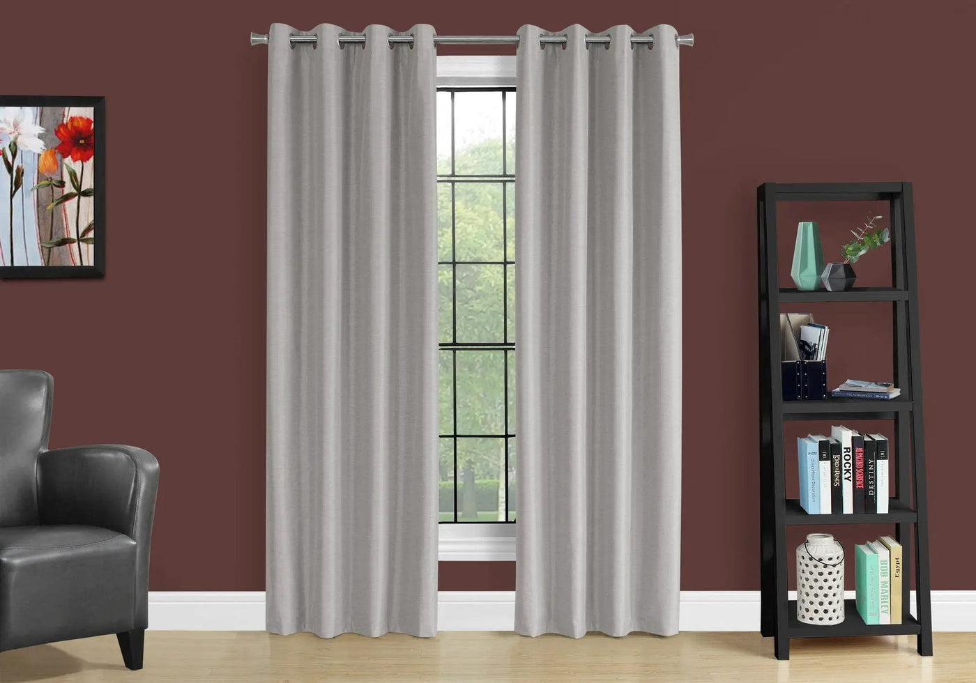 2 Pieces Set, Curtain Panel, Room Darkening, Grommet by Unique Piece Furniture
