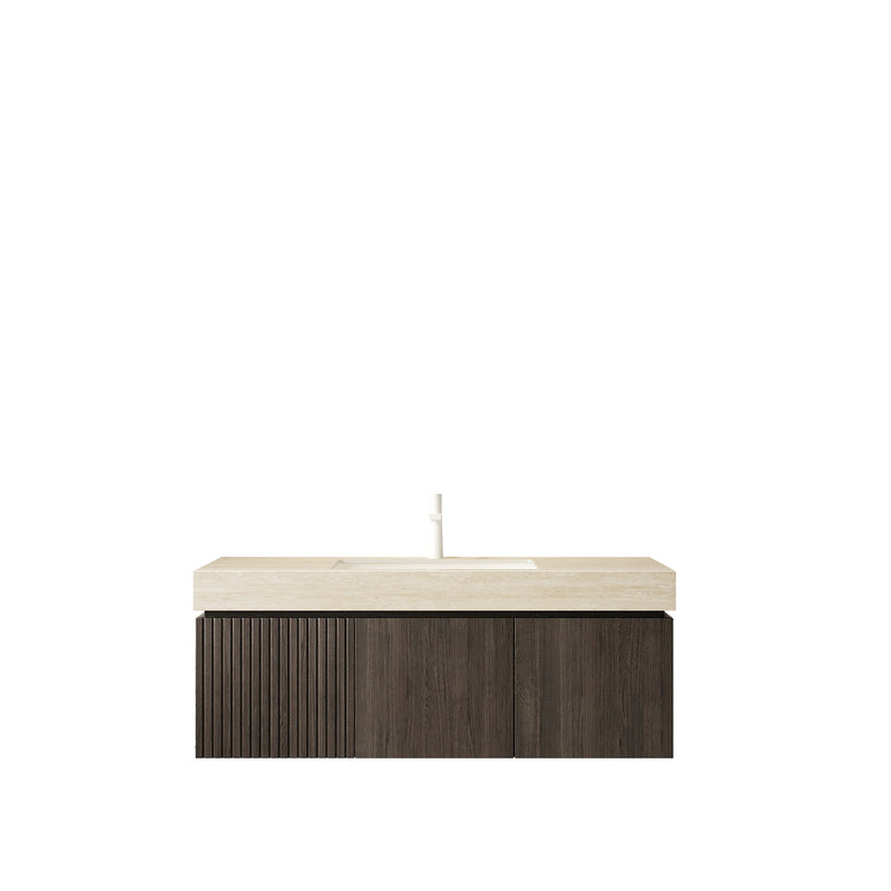 MURI 48" Bathroom Vanity & Sink with Floating Plywood Storage by HouseOfZazla