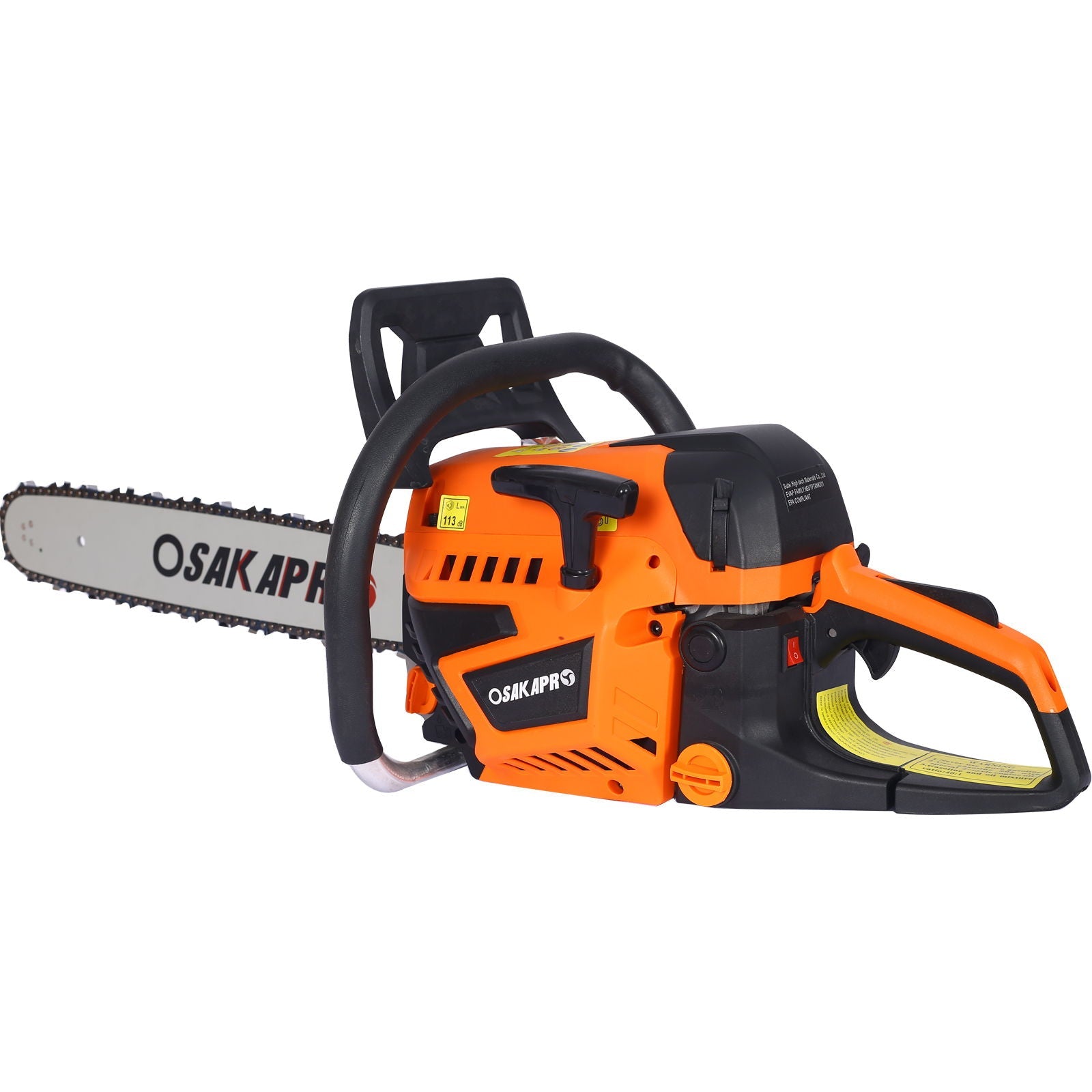 Professional Gasoline Chainsaw 20" 52Cc For Tree And Wood Cutting - Orange by HouseOfZazla