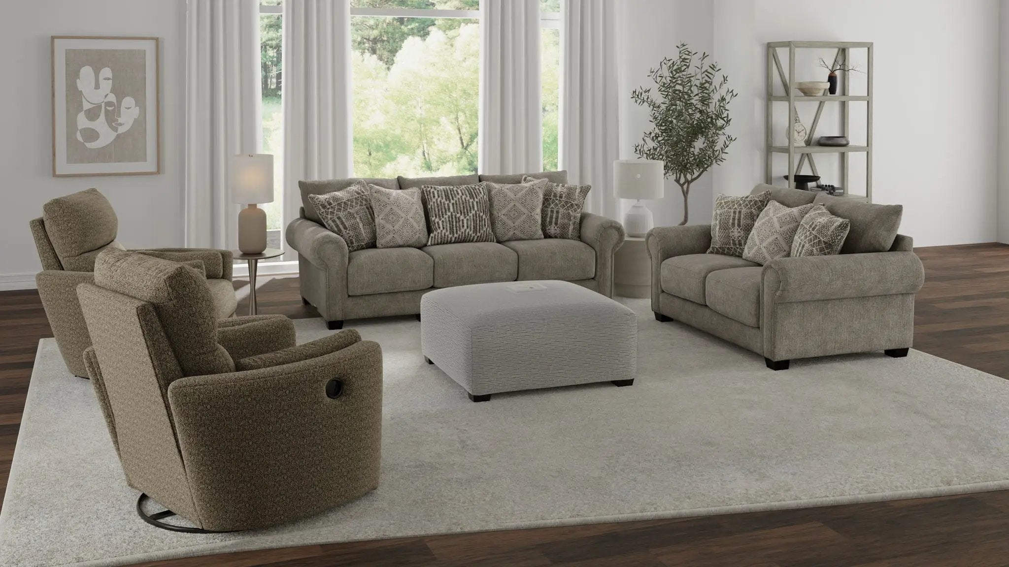 Barrett - Loveseat - Stone by Unique Piece Furniture