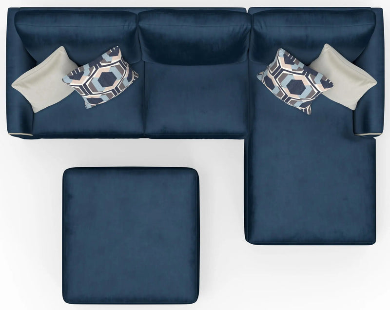 Jetson - Sectional With Comfort Coil Seat Cushions, Included Accent Pillows & Cocktail Ottoman by Unique Piece Furniture