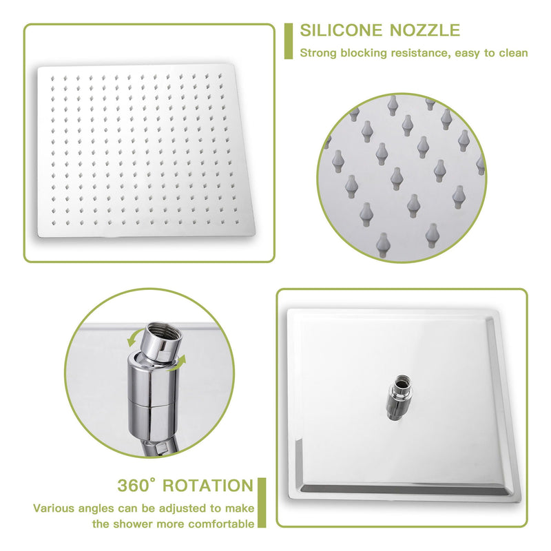 Dual Shower Head System With Ceiling Mount And Rough In Valve by HouseOfZazla