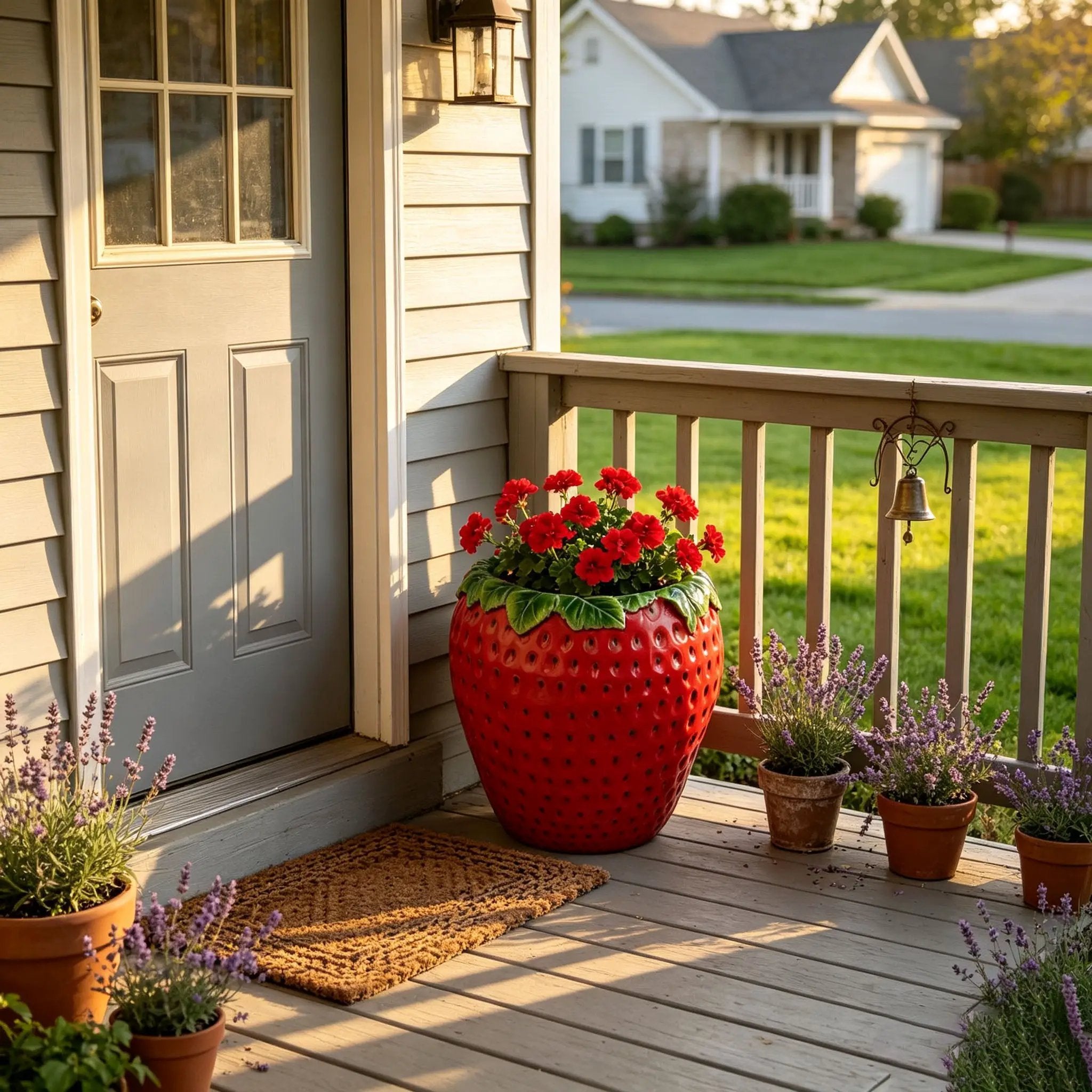 15'' Tall Strawberry Shaped Planter Pot by HouseOfZazla