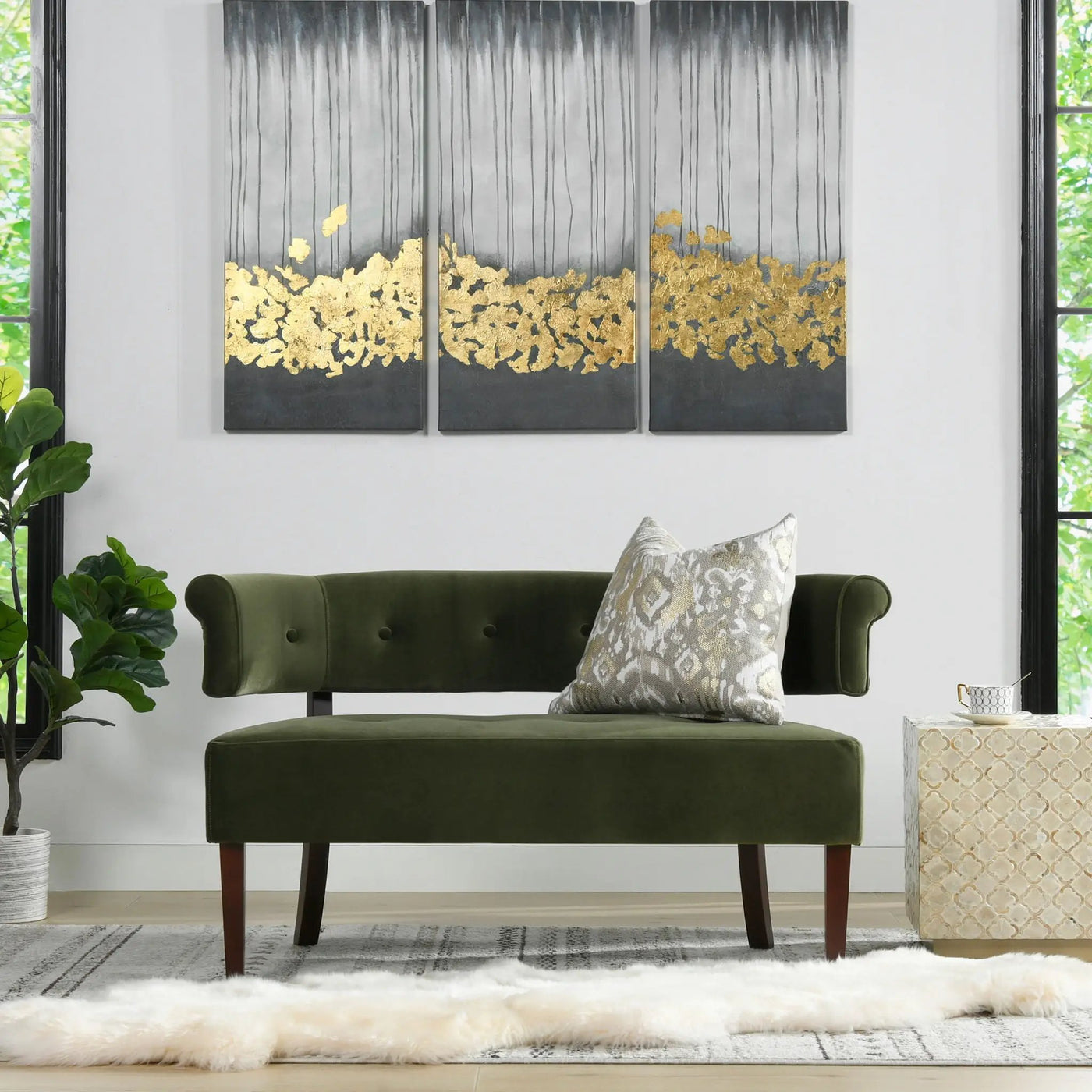Jared - Versatile Roll Arm Tufted Bench Settee by HouseOfZazla