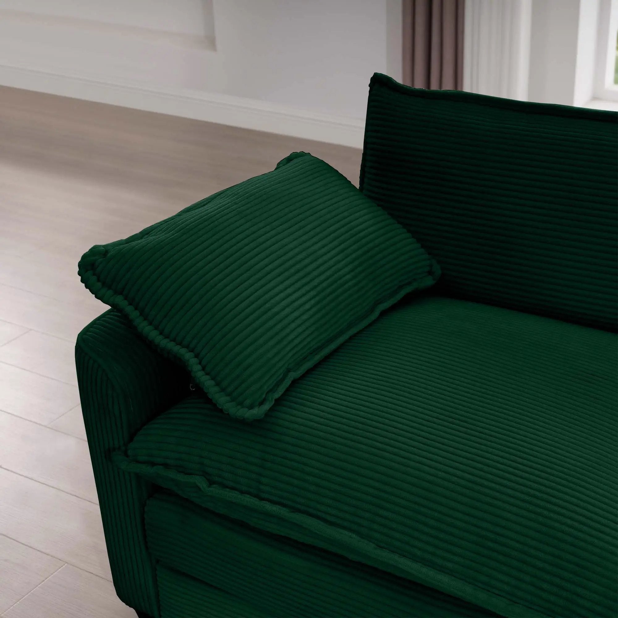 Modern 2 Seater With 4 Pillows, Upholstered Deep Seating Loveseat by HouseOfZazla