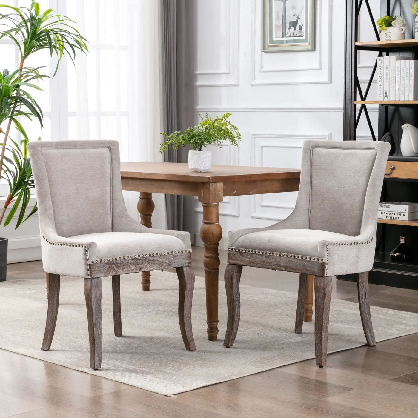 Ultra - Side Dining Chair, Nail Head (Set of 2) by Unique Piece Furniture
