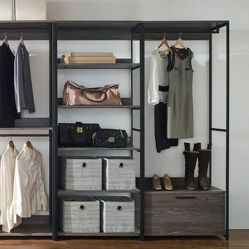 Monica - Walk-In Closet System, Modular Storage - Rustic by HouseOfZazla