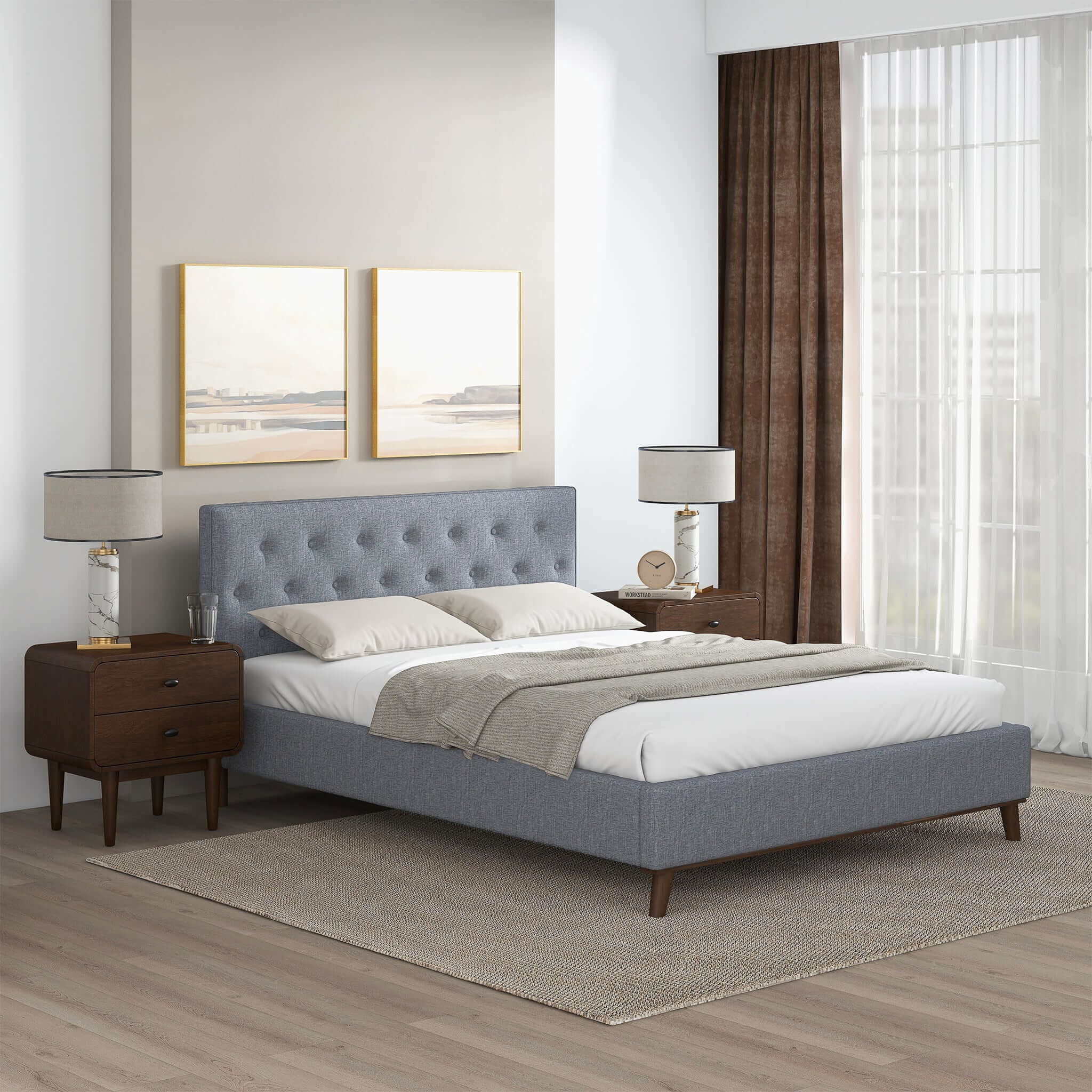 Graceville - Elegant Design Platform Bed by HouseOfZazla