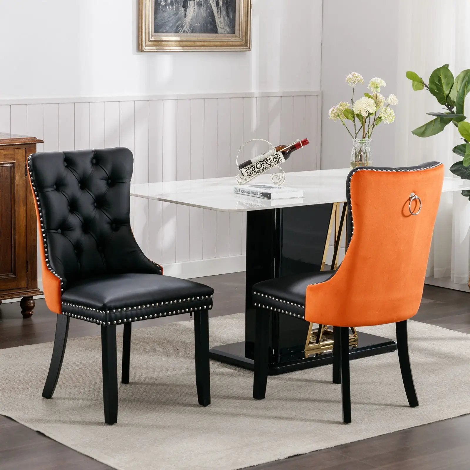 Nikki - Modern Upholstered Dining Chair (Set of 2) by HouseOfZazla