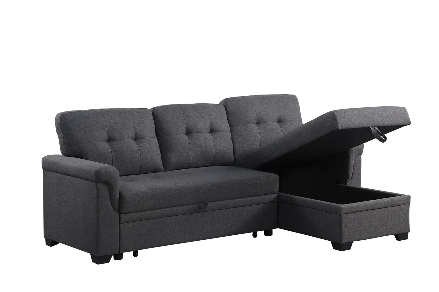 Lucca - Reversible Sleeper Sectional Sofa With Storage Chaise by Unique Piece Furniture