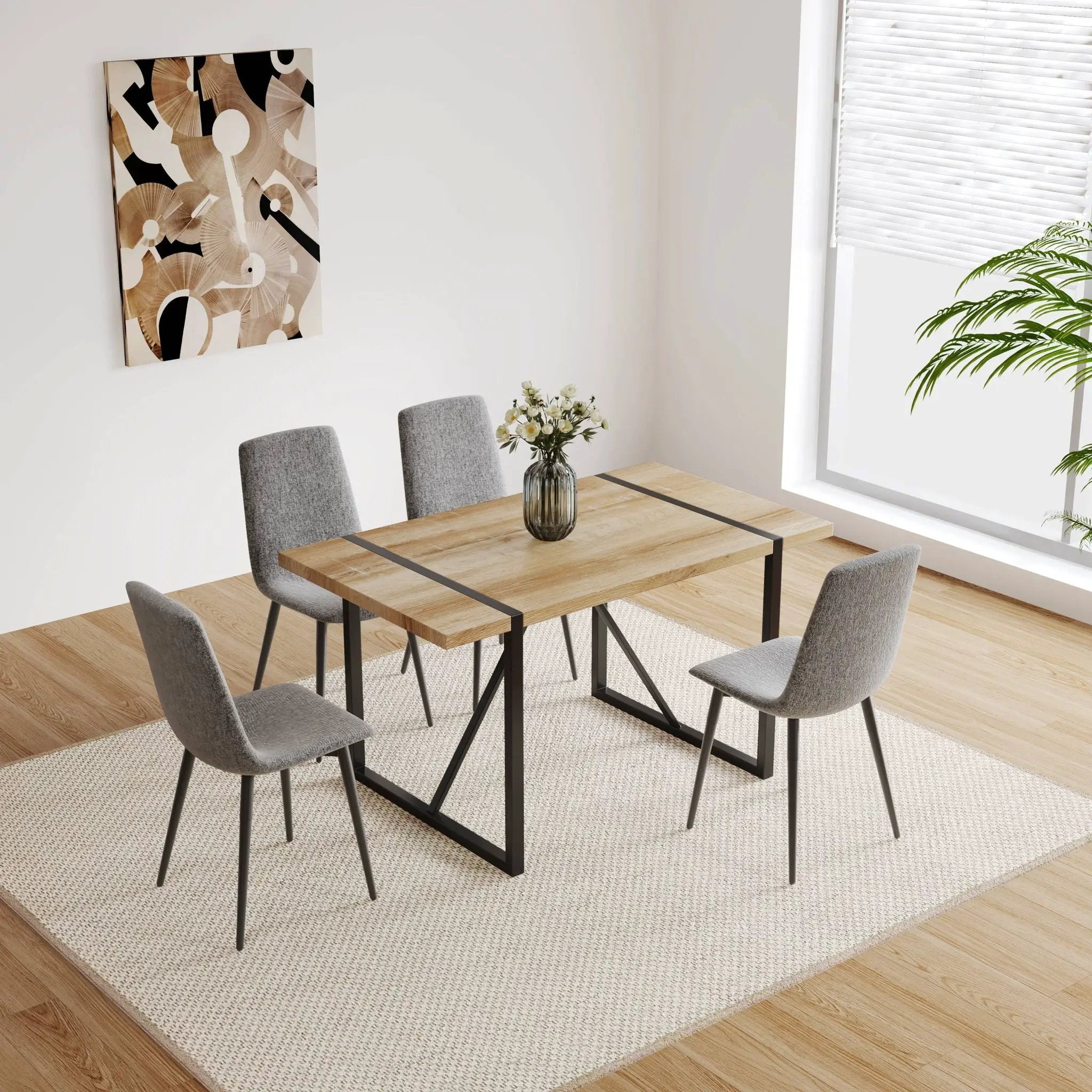 Modern Upholstered Dining Chairs With Cushion Seat And Sturdy Legs (Set of 4) by Unique Piece Furniture