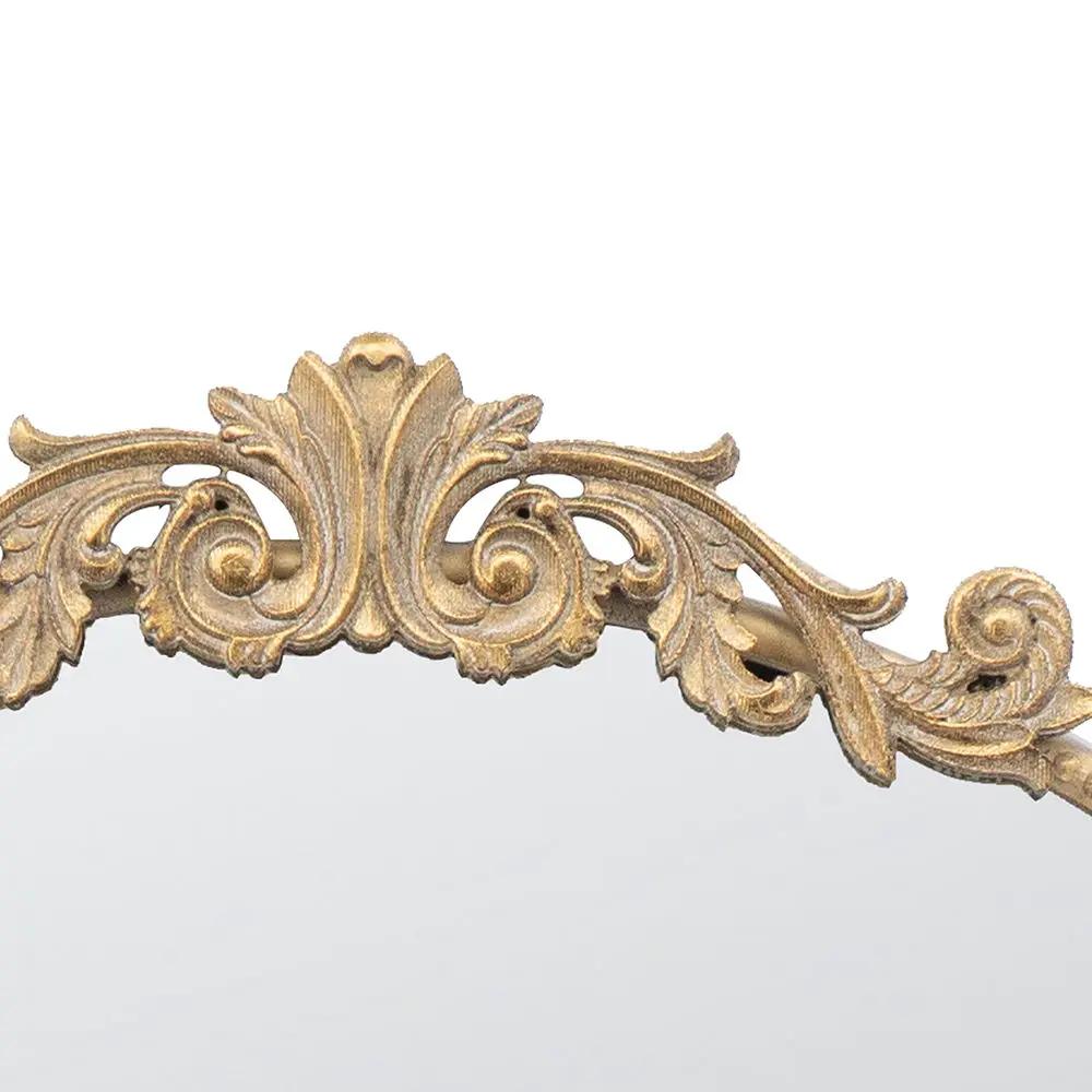 Classic Design Mirror With Baroque Inspired Frame For Bathroom, Entryway Console Lean Against Wall by Unique Piece Furniture
