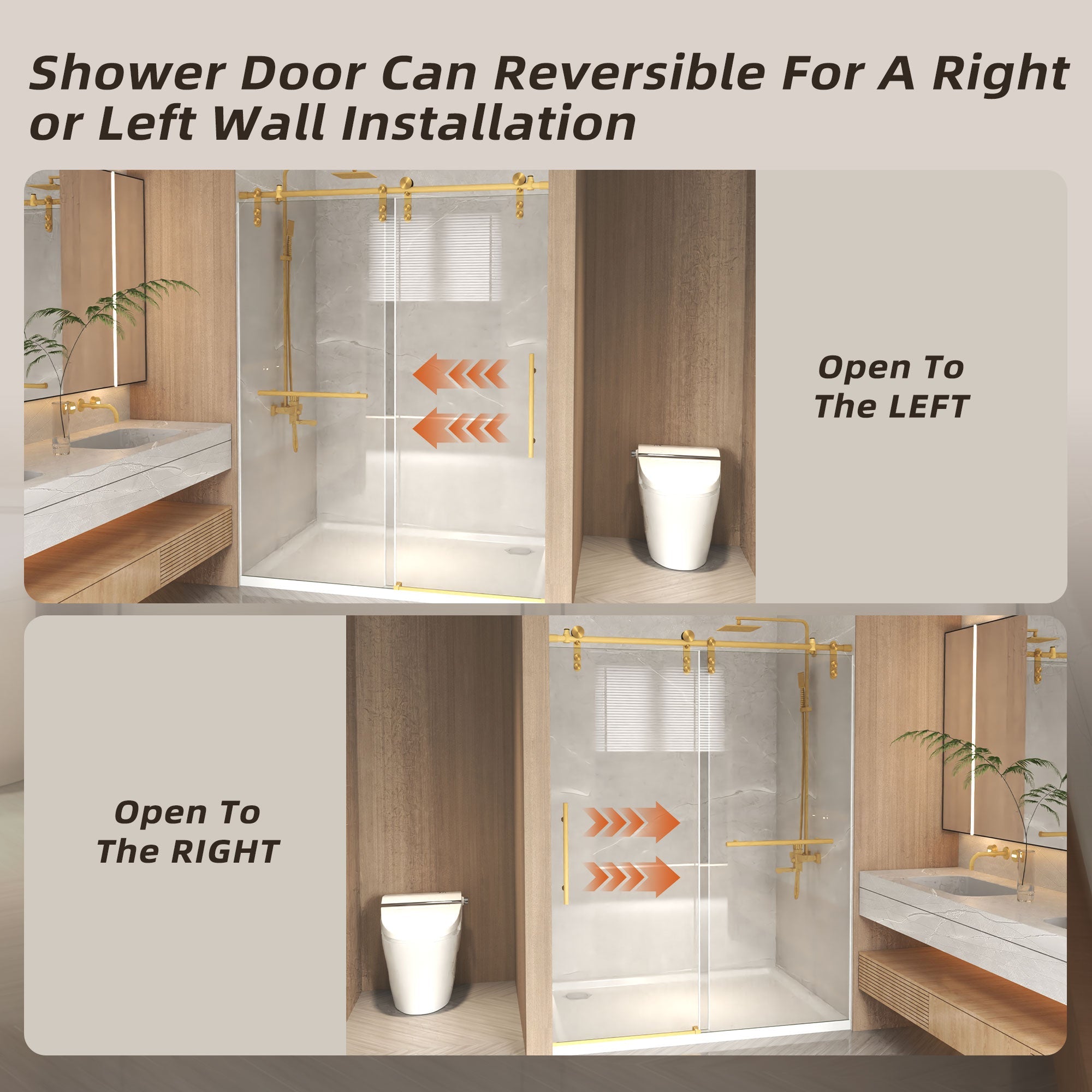 44-48" x 76" Frameless Sliding Shower Door by HouseOfZazla