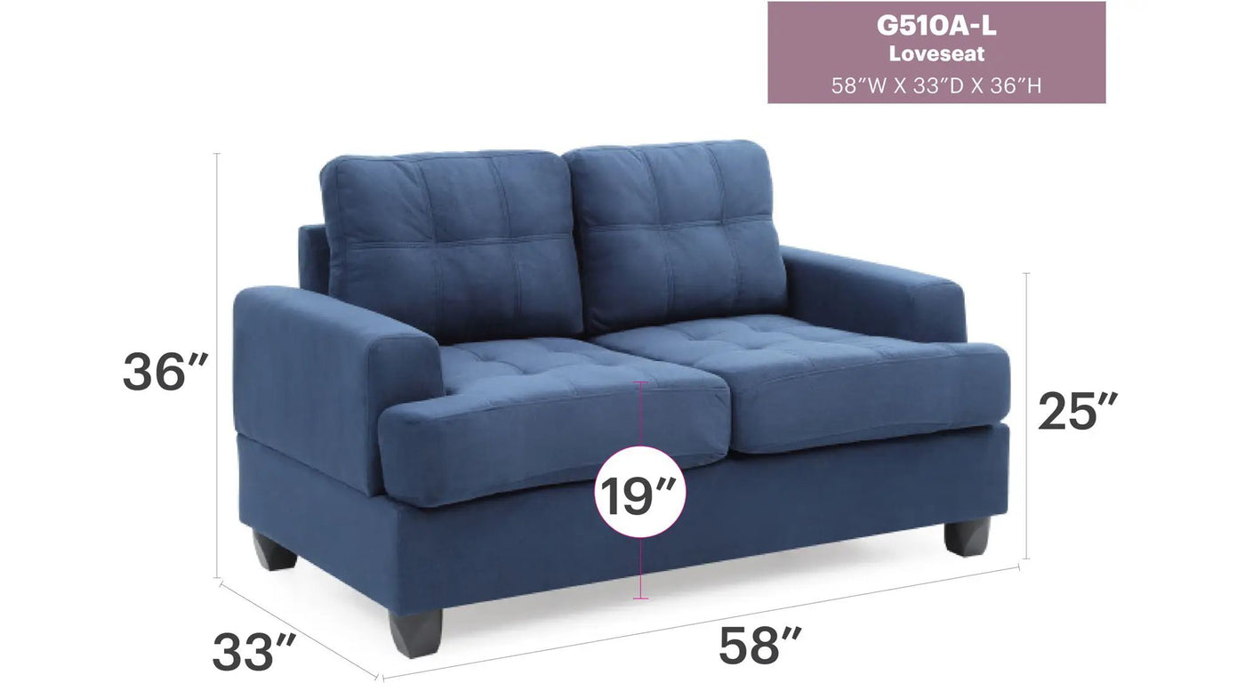Stylish Transitional Loveseat For Two by HouseOfZazla