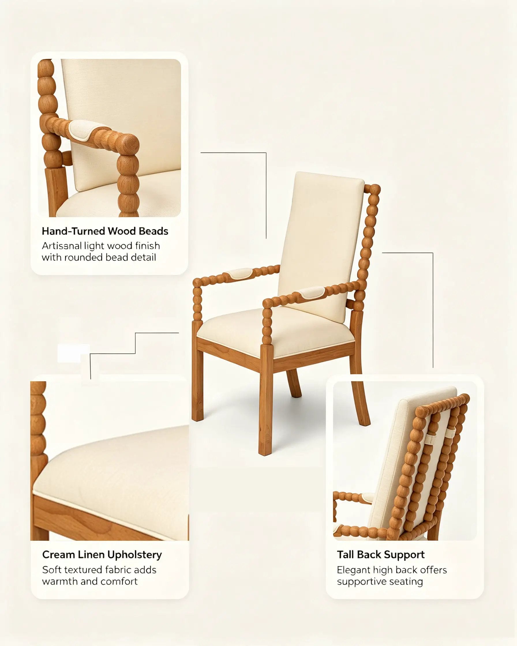 Set of 2 Rubber Wood Dining Chairs by HouseOfZazla