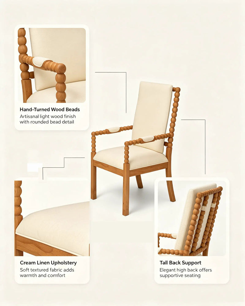 Set of 2 Rubber Wood Dining Chairs by HouseOfZazla