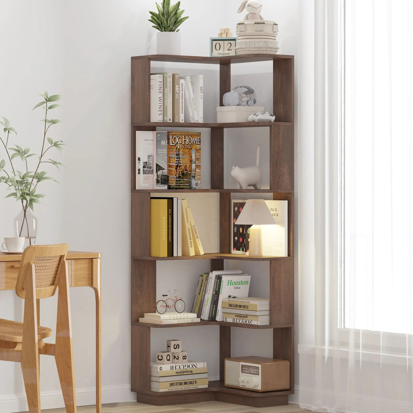 L-Shaped Design Corner Bookshelf by HouseOfZazla