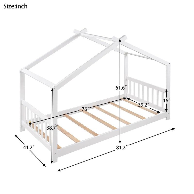 House Platform Bed With Headboard And Footboard, Roof Design by Unique Piece Furniture