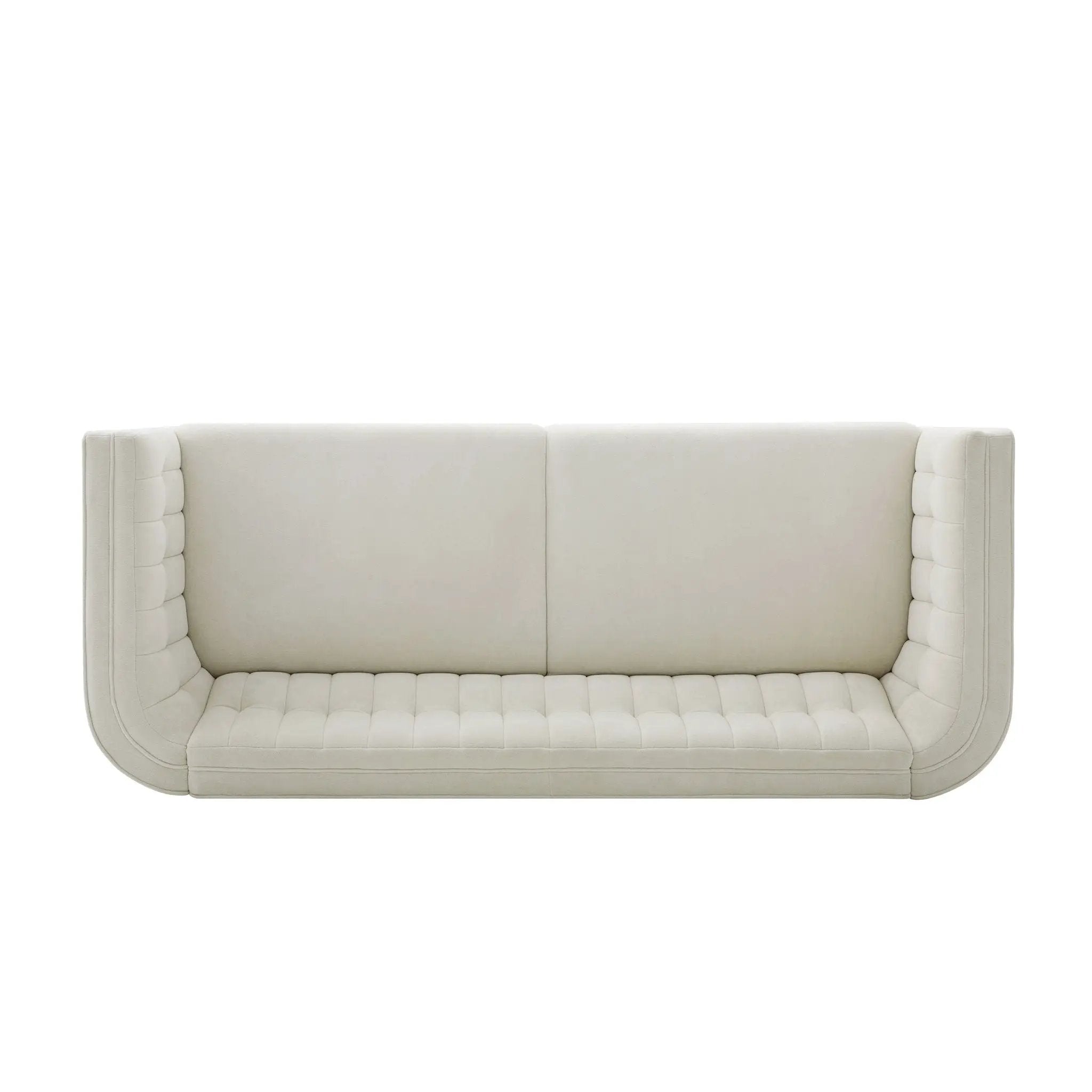 Modern 3 Seater Sofa Upholstered Couch with Curved Armrests by HouseOfZazla