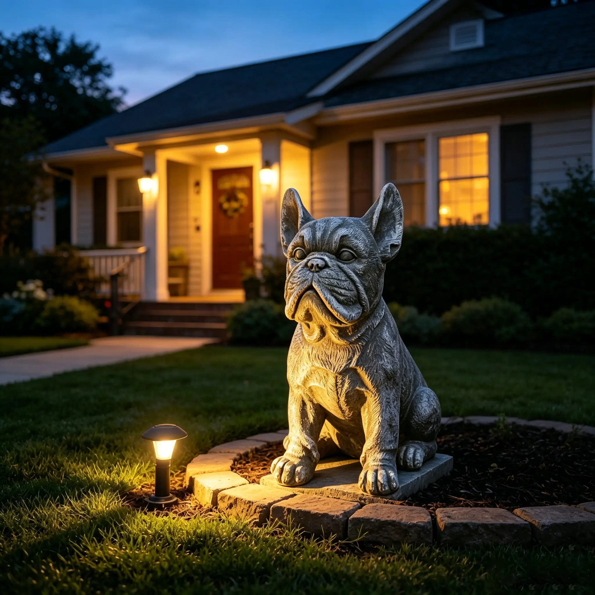 16" Outdoor Weatherproof French Bulldog Statue by HouseOfZazla