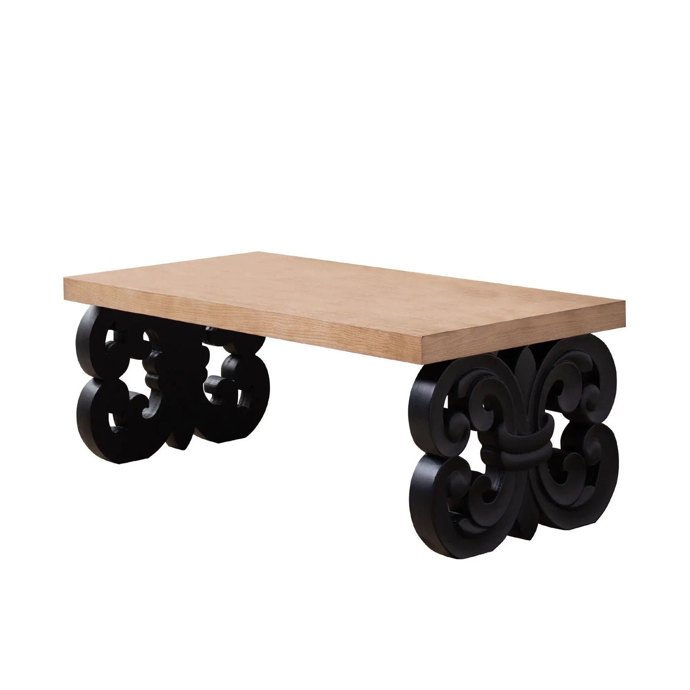 Ornate Scroll Base Coffee Table by Unique Piece Furniture