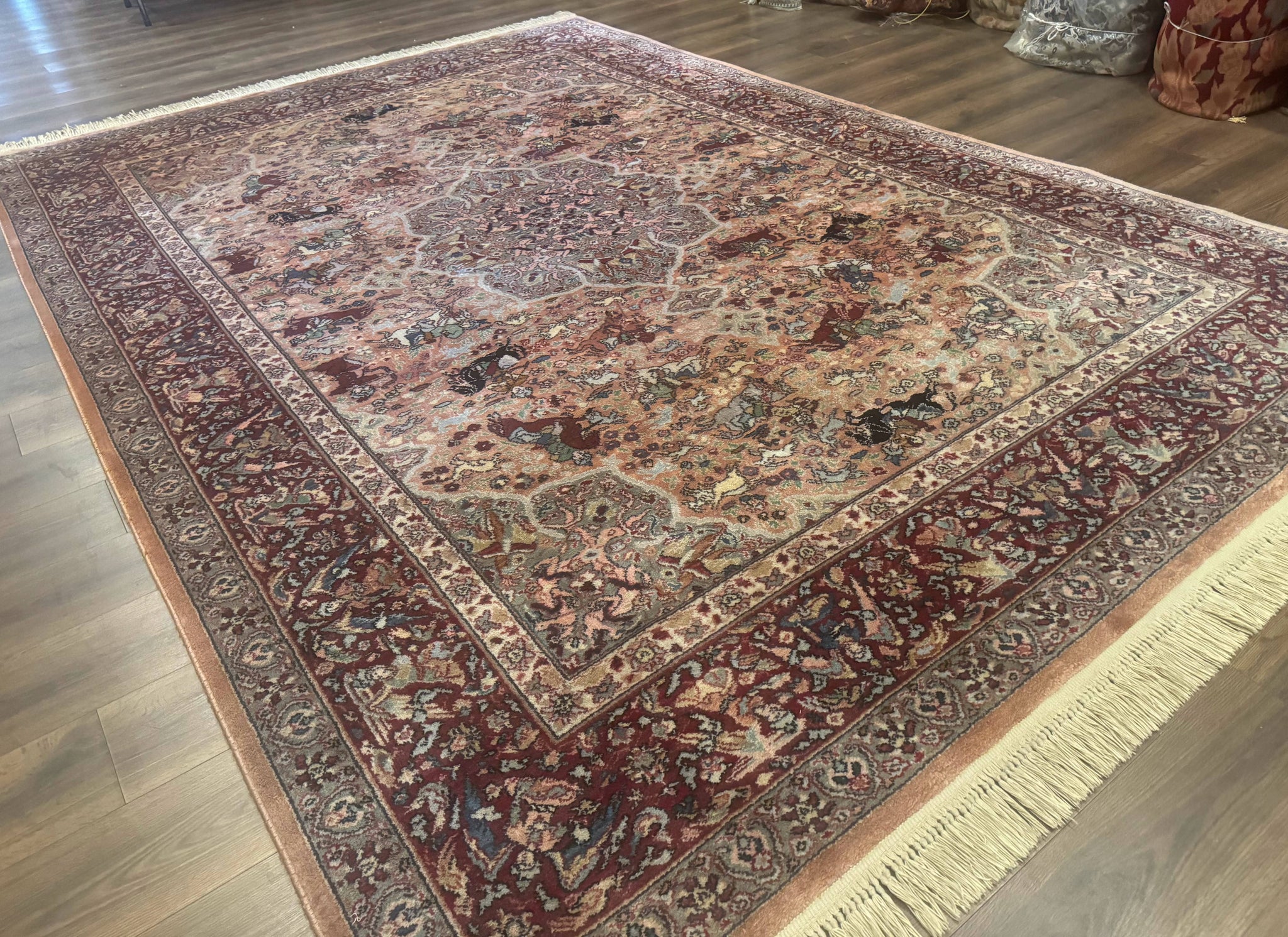 Karastan Rug 8.8 x 12 Persian Hunting Rug #723, Wool Area Rug by Jewel Rugs